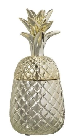 Devant 26 Ananas Résine Dorée Ysarg 13 Cm