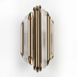 Applique Murale Acrylique Et Métal Doré Art