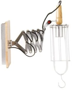 Applique Murale Chêne Massif Et Acier Argent Métallique Ariba