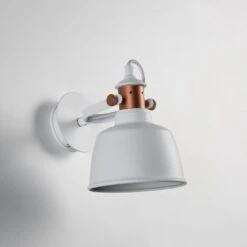 Applique Murale Industrielle Métal Blanc Aviar