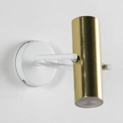 Applique Murale Métal Blanc Et Doré Egaly