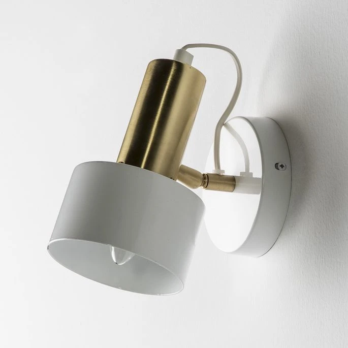 Applique Murale Métal Blanc Et Doré Xéna H 19 Cm 3 Applique Murale Métal Blanc Et Doré Xéna H 19 Cm