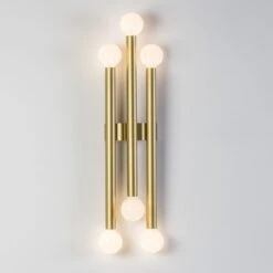 Applique Murale Métal Doré Art H 98 Cm