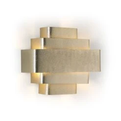 Applique Murale Métal Doré Aura H 29 Cm