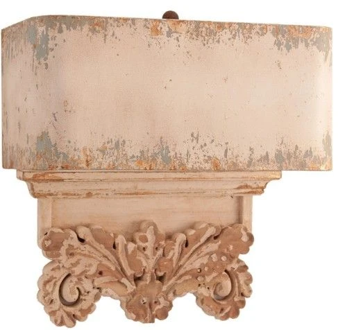 Applique Murale Métal Et Pin Massif Clair Vieilli Laura - Lot De 2 4 Applique Murale Métal Et Pin Massif Clair Vieilli Laura - Lot De 2 – Image 2