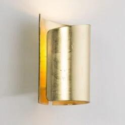 Applique Murale Verre Doré Et Métal Blanc Lailou