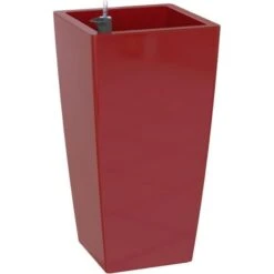 ARTEVASI - Pot Pisa Auto-arrosage 60cm Rouge Foncé 33 X 33 X H61 Cm - 4,42l