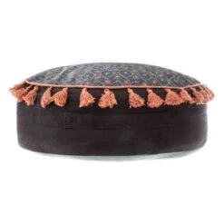 ATMOSPHERA Coussin Sol Terre - Bleu Foncé - 45x16 Cm