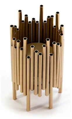 Devant -Philips Boutique bougeoir metal dore sandjee h 29 8435471829003 324339