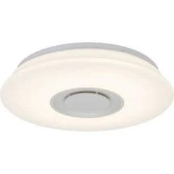 BRILLIANT Plafonnier LED Bluetooth Donata - Haut Parleur - Ø36 Cm - Blanc