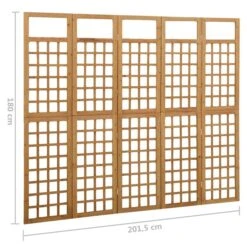 Cloison De Séparation à 5 Panneaux Bois De Pin 201,5x180 Cm -Philips Boutique cloison de separation a 5 panneaux bois de pin 201 5x180 cm 3666722258463 1078892