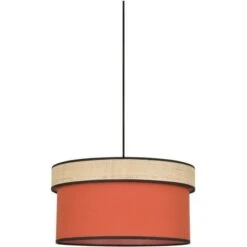 COREP Suspension Tambour Effet Vague - Percale - H 21 X Ø 46 Cm - Tomette - Made In France