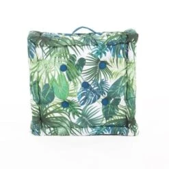 COTTON WOOD Coussin De Sol Coton Imprimé Deep Jungle - 40 X 40 X 10 Cm