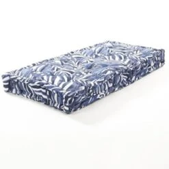 COTTON WOOD Matelas De Sol Coton Imprimé - 60 X 120 X 15 Cm - Blue Palm