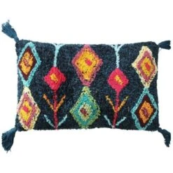 Coussin Berbere Color - 30 X 50 Cm - Bleu