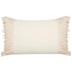 Coussin Coton Macra - Ivoire - 30 X 50 Cm