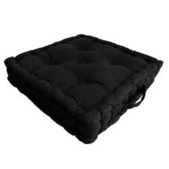 Coussin De Sol 100% Coton 40x40x9 Cm NOIR