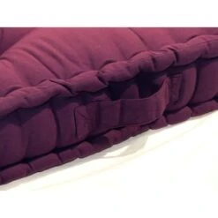 Coussin De Sol Grand Format 100% Coton 60x60x15 Cm AUBERGINE -Philips Boutique coussin de sol grand format 100 coton 60x60x15 cm aubergine 3700301135575 456148