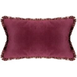 Coussin En Velours Frang Flow - 30 X 50 Cm - Violet