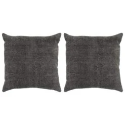 Coussin Kilim 2 Pcs Fabrication à La Main 45 X 45 Cm Anthracite