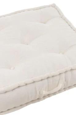 Coussin Siège Plat Coton Blanc Cicile 80 X 80 X 20 Cm -Philips Boutique coussin siege plat coton blanc cicile 80 x 80 x 20 cm 5400924229276 1337878