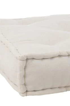Coussin Siège Plat Coton Blanc Cicile 80 X 80 X 20 Cm -Philips Boutique coussin siege plat coton blanc cicile 80 x 80 x 20 cm 5400924229276 1337879