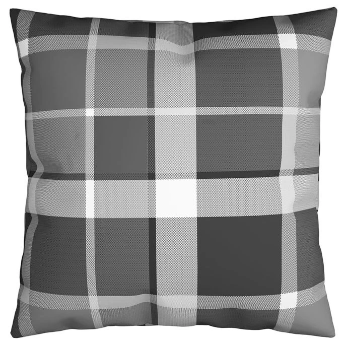 Coussins Décoratifs 4 Pcs Carreaux Gris 40x40 Cm Tissu 4 Coussins Décoratifs 4 Pcs Carreaux Gris 40x40 Cm Tissu – Image 2