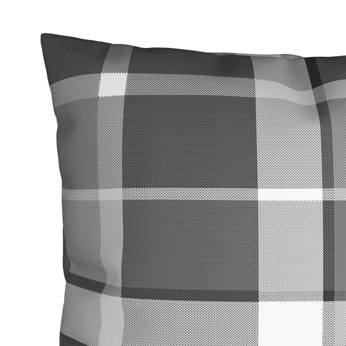 Coussins Décoratifs 4 Pcs Carreaux Gris 40x40 Cm Tissu 6 Coussins Décoratifs 4 Pcs Carreaux Gris 40x40 Cm Tissu – Image 4