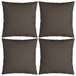 Coussins Décoratifs 4 Pcs Taupe 60x60 Cm Tissu