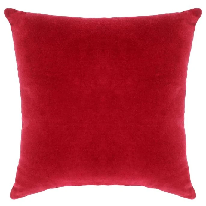 Coussins En Velours De Coton 2 Pcs 45 X 45 Cm Rouge 5 Coussins En Velours De Coton 2 Pcs 45 X 45 Cm Rouge – Image 3