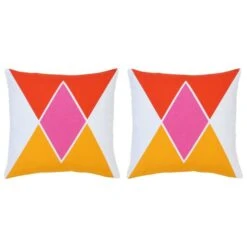 Coussins Imprimés 2 Pcs Multicolore 40x40 Cm Coton 2