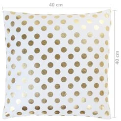 Coussins Imprimés à Film 2 Pcs Blanc Et Doré 40x40 Cm Coton 3 -Philips Boutique coussins imprimes a film 2 pcs blanc et dore 40x40 cm coton 8719883866444 745768