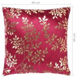 Coussins Imprimés à Film 2 Pcs Bordeaux Et Doré 40x40cm Velours -Philips Boutique coussins imprimes a film 2 pcs bordeaux et dore 40x40cm velours 8719883866536 745793