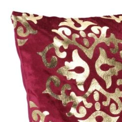 Coussins Imprimés à Film 2 Pcs Bordeaux Et Doré 40x40cm Velours 2 -Philips Boutique coussins imprimes a film 2 pcs bordeaux et dore 40x40cm velours 8719883866543 729448