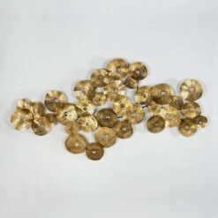 Décor Mural Métal Doré Pass L 150 X H 55 X P 11 Cm