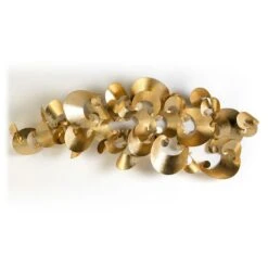 Décor Mural Métal Doré Pass L 160 X H 60 X P 20 Cm