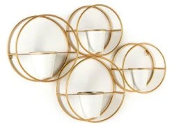 Décor Mural Multi-ronds Métal Doré Booty L 82 X H 58 X P 13 Cm