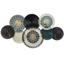 Décoration Murale En Métal - 112 X 64 Cm - Bleu