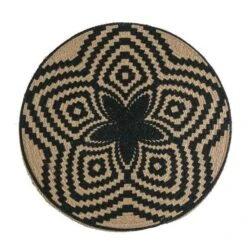 DEKO & CO Décor Vannerie Sauvage B - Ø38 Cm - Beige Et Noir