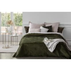 Dessus De Lit Velours Feuille Kaki - 240 X 260 Cm -Philips Boutique dessus de lit velours feuille kaki 240 x 260 cm 3560237581804 757777