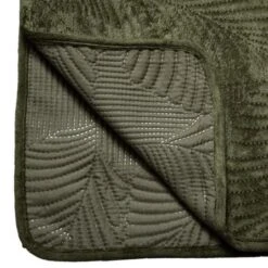 Dessus De Lit Velours Feuille Kaki - 240 X 260 Cm -Philips Boutique dessus de lit velours feuille kaki 240 x 260 cm 3560237581804 757778