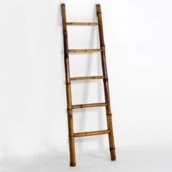 Échelle Portante 5 Niveaux Bambou L 48 Cm
