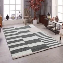 GALA Tapis De Salon En Polypropylene - 160 X 230 Cm - Rose - Motif Design