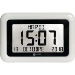 GEEMARC Horloge LCD VISO 10 - Grand Affichage Date Et Heure