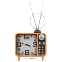 Horloge De Table Orange Et Noir 25x11x48 Cm Fer Et MDF -Philips Boutique horloge de table orange et noir 25x11x48 cm fer et mdf 3666722347013 954302
