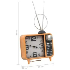 Horloge De Table Orange Et Noir 25x11x48 Cm Fer Et MDF -Philips Boutique horloge de table orange et noir 25x11x48 cm fer et mdf 3666722347013 954305