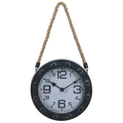 Horloge Murale Avec Corde Noir 20 Cm Métal Et MDF -Philips Boutique horloge murale avec corde noir 20 cm metal et mdf 8720286062081 954291