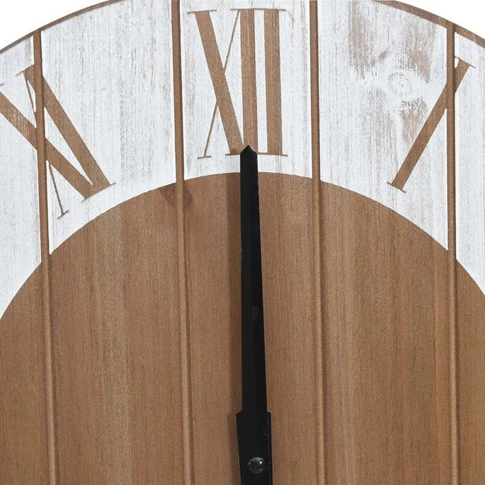 Horloge Murale Marron Et Blanc 39,5 Cm MDF 6 Horloge Murale Marron Et Blanc 39,5 Cm MDF – Image 4
