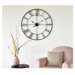Horloge Murale Ronde Métal Noir Navor D 80 Cm -Philips Boutique horloge murale ronde metal noir clement d 80 cm 3248117232304 414095