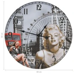 Horloge Murale Vintage Marilyn Monroe 60 Cm -Philips Boutique horloge murale vintage marilyn monroe 60 cm 3666722337311 967124